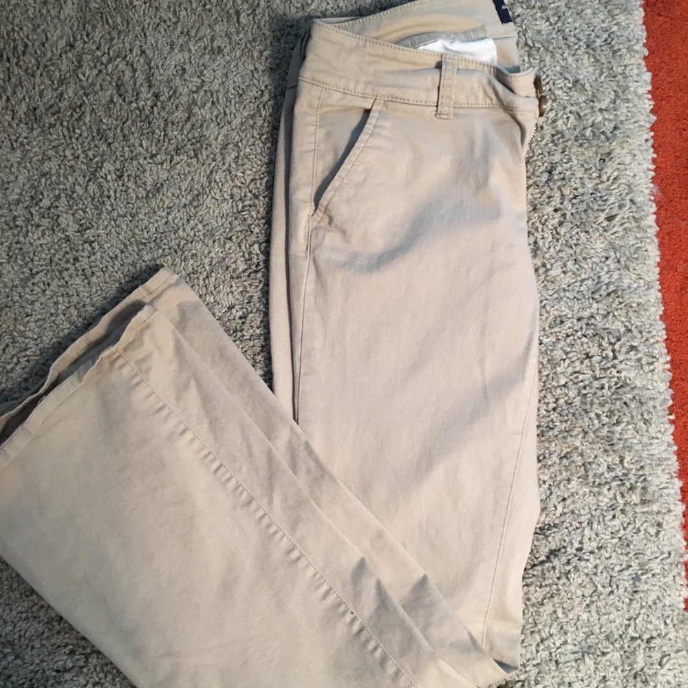 American Eagle flare khaki pants